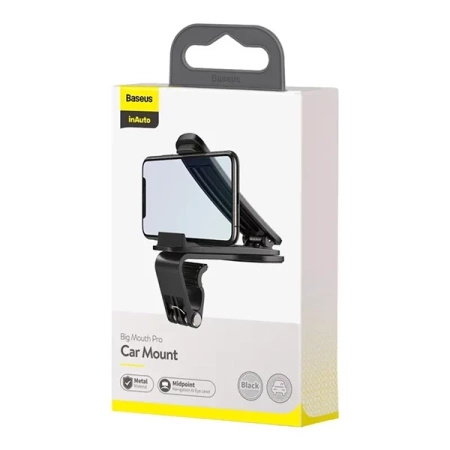 Baseus Big Mouth Pro | Car Mount | Clamp, for dashboard | Black