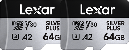 Lexar microSDXC Professional SILVER Plus R205/W100 64GB - 2pack