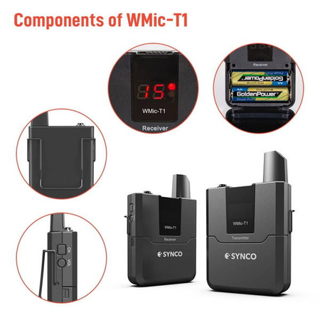 Synco T1 Bezprzewodowy System Mikrofonowy UHF - 1 Odbiornik
