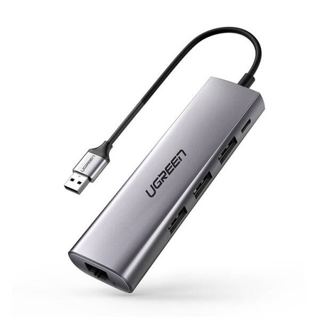 UGREEN CM266 - adapter with USB-A |RJ45 | hub micro-USB