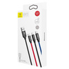 Baseus kabel 3w1 | 0.3m | MicroUSB | USB-C | Lightning | 3,5A | Czarny