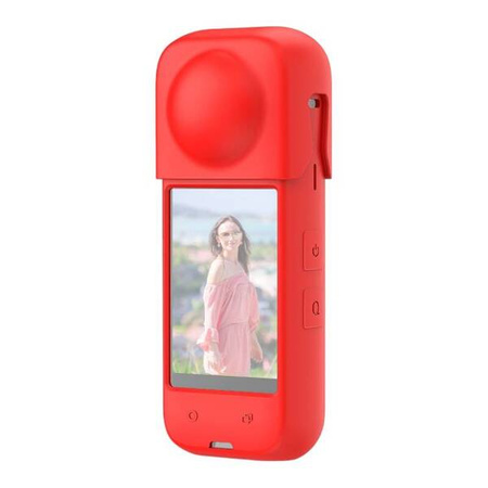 PULUZ silicone protective case for Insta360 X4 (red)