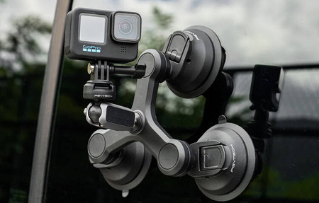 PGYTECH three-arm sports camera mount with Suction Cup mount