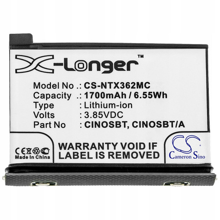 Rechargeable Battery Type Cinosbt Cinosbt/a For Insta360 Insta 360 One X2 X 2 / Cs-ntx362mc