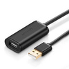 Kabel przedłużający USB 2.0 UGREEN US121, aktywny, 10m (czarny)