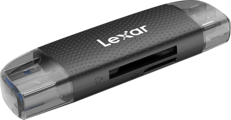 Card reader with dual USB-A/C slot (LRW310X) Supports microSD and SD cards (USB 3.1)