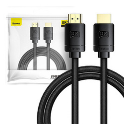 Baseus High Definition Series | HDMI 2.1 cable | 8K | 60Hz | 3D | HDR | 48GBPS | 2m Black