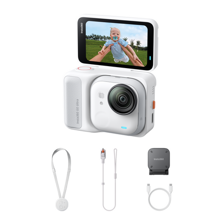 Insta360 GO Ultra Standard Bundle | Kamera sportowa | 4K | 53g | Arctic White