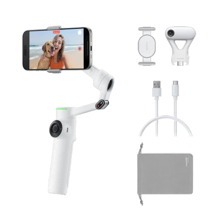  Insta360 Flow 2 Pro AI Tracker Bundle | Gimbal | Biały