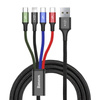 USB Baseus Fast 4W1 2xUSB-C / Lightning / Micro 3.5A 1.2M (black) cable