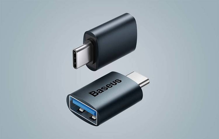 Baseus Ingenuity - adapter USB-C do USB-A, OTG (niebieski)