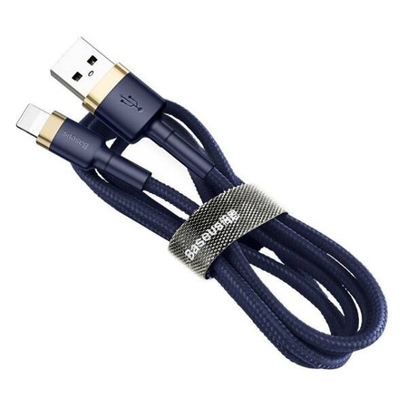 Baseus Cafule 1.5A 2m USB Lightning Cable (gold and navy blue)