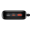 Baseus Qpow powerbank with Lightning cable, USB-C, USB, 20000mAh, 20W (black)