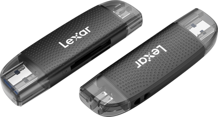 Card reader with dual USB-A/C slot (LRW310X) Supports microSD and SD cards (USB 3.1)