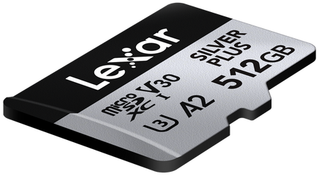 microSDXC Silver Plus 1066x UHS-I/U3/A2/4K R205/W150 (V30) 512GB