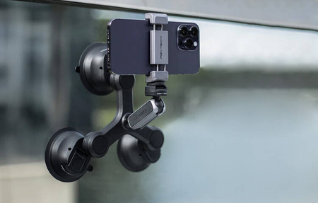 PGYTECH three-arm sports camera mount with Suction Cup mount