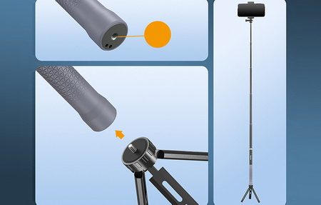 Telesin GP-MNP-002 | Carbon fiber selfie stick 120 cm