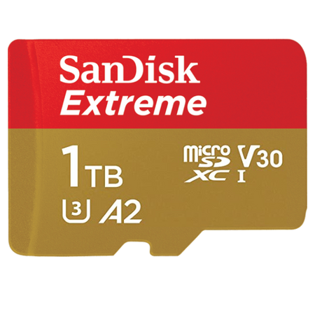 SANDISK EXTREME microSDXC CARD 1 TB 190/130 MB/s A2 C10 V30 UHS-I U3