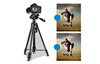 Tripod / Tripod with 3D 360° head + Puluz PU3096B phone holder