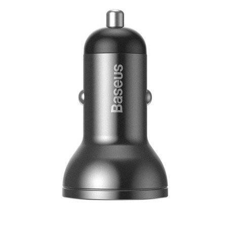 Baseus car charger with 24W display + Baseus Three Primary Colors 1.2m USB cable 3in1
