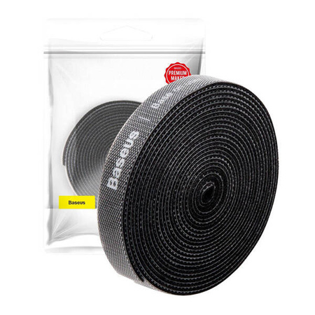 Velcro tape, cable organizer Baseus Rainbow Circle Velcro Straps 3m (black)
