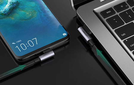 Ugreen US176 | 3a | 2m | black | USB-C-USB | Cable angular