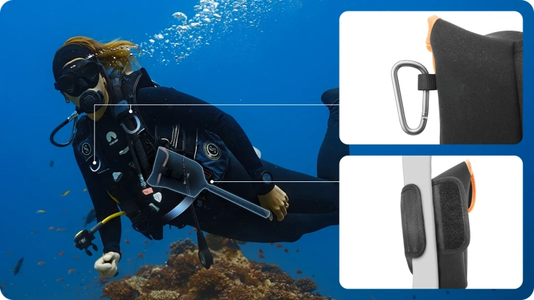 Comes standard with the new underwater Storage Bag