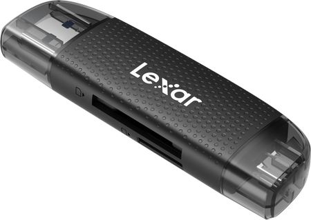Card reader with dual USB-A/C slot (LRW310X) Supports microSD and SD cards (USB 3.1)