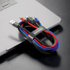 Baseus kabel 4w1 | 1.2m | 2xMicroUSB | USB-C | Lightning | 3,5A | Czarny