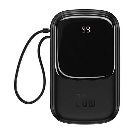 Baseus Qpow powerbank with Lightning cable, USB-C, USB, 20000mAh, 20W (black)