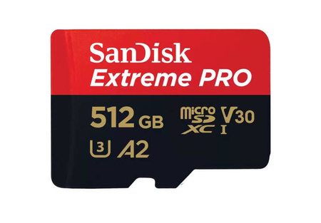 Karta SanDisk Extreme PRO microSDXC 512GB 200/140 MB/s A2 C10 V30 UHS-I U3