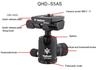 VELBON UTC-53AS | carbon tripod with QHD-S5AS ball head and Arca-Swiss connector