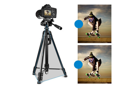 Tripod / Tripod with 3D 360° head + Puluz PU3096B phone holder