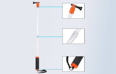 Telesin GP-MNP-T01 | extendable, buoyant Floating Selfie Stick for sports cameras