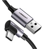 Ugreen US284 | USB-C USB | cable angular | 3A | QC 3.0 | 1m | Black