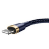 Baseus Cafule 1.5A 2m USB Lightning Cable (gold and navy blue)