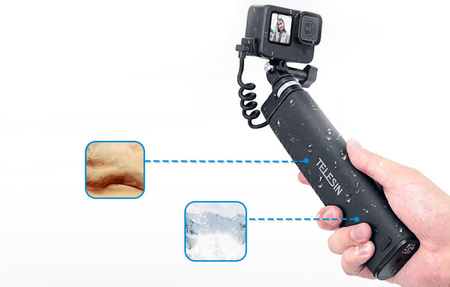 TELESIN TE-CSS-001 Power grip selfie stick | wysięgnik 90cm z wbudowanym powerbankiem USB-C