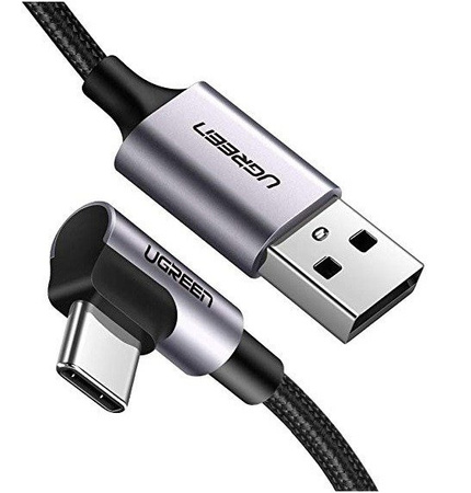 Ugreen US284 | USB-C USB | cable angular | 3A | QC 3.0 | 1m | Black
