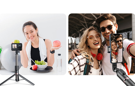 Telesin TE-RCSS-003 | Selfie-stick 130 cm with a tripod and remote control
