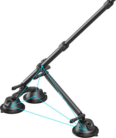 SmallRig 4380 | Zestaw uchwytu samochodowego z trzema przyssawkami