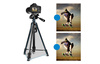 Tripod / Tripod with 3D 360° head + Puluz PU3096B phone holder