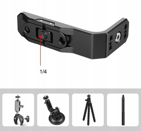 Adapter Holder Mount Level Vertical For 1/4"" + Gopro System For Insta360 X4 / Pu982b