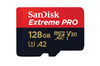 SANDISK EXTREME PRO microSDXC CARD 128GB 200/90 MB/s A2 C10 V30 UHS-I U3