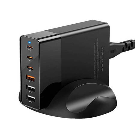 Blitzwolf BW-S25 | Ładowarka sieciowa 75W, 3x USB + 3x USB-C (czarna)