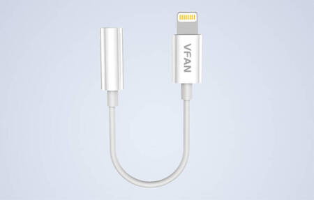 Kabel Vipfan L07 Lightning do mini jack 3.5mm AUX, 10cm (biały)