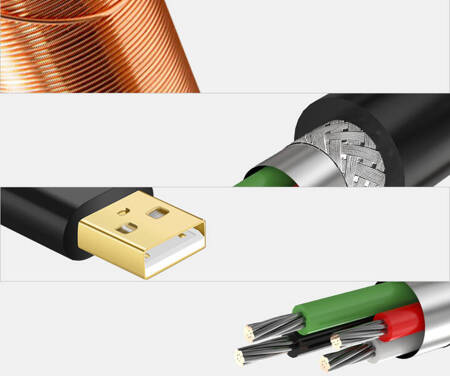 Kabel przedłużający USB 2.0 UGREEN US121, aktywny, 10m (czarny)