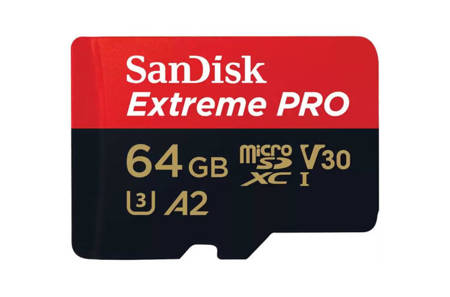 SanDisk Extreme PRO microSDXC 64GB 200/90 MB/s V30 A2